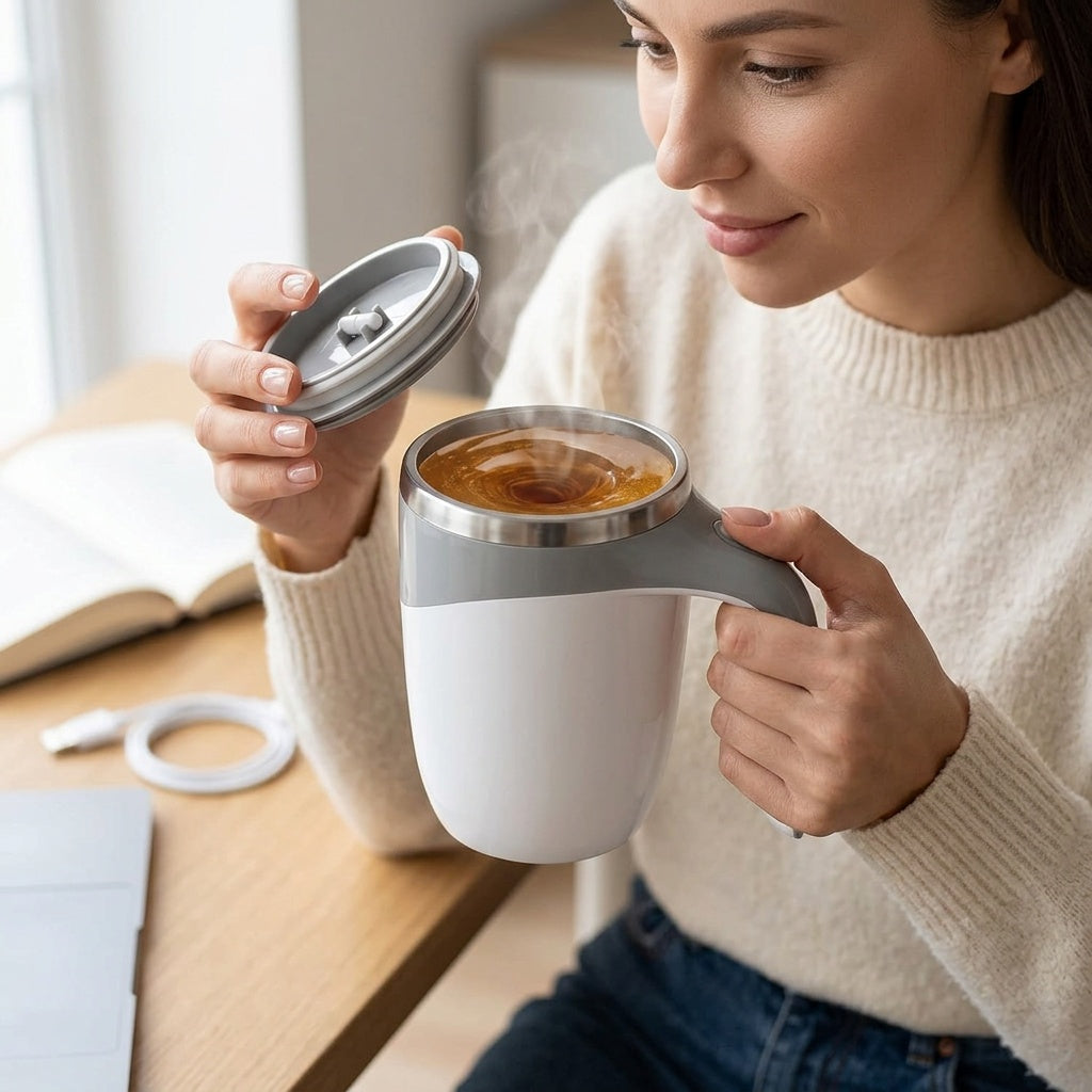 Self-Stirring Coffee Mug